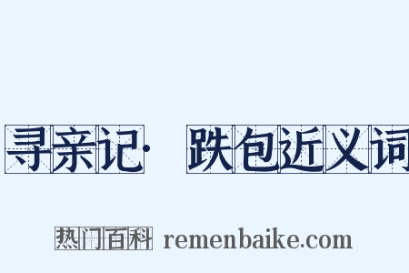 寻亲记·跌包近义词是什么意思的图片